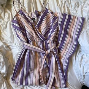 A.n.a Striped Jumpsuit
